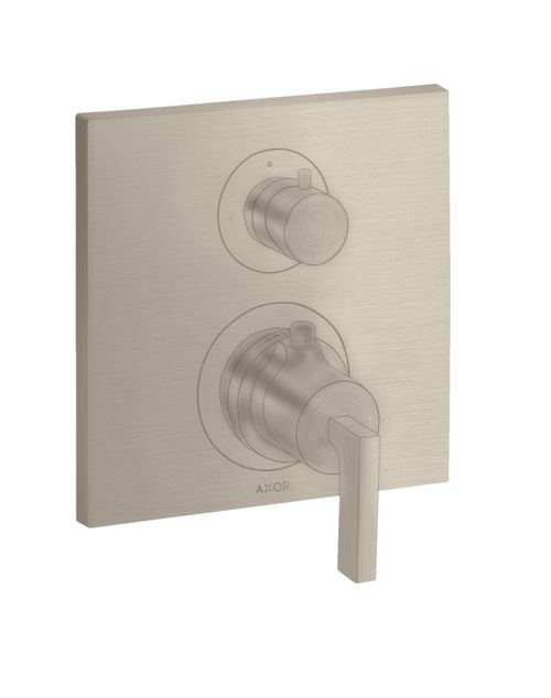 AXOR-HG-AXOR-Citterio-Thermostat-Unterputz-mit-Absperrventil-und-Hebelgriff-Brushed-Nickel-39700820 gallery number 1